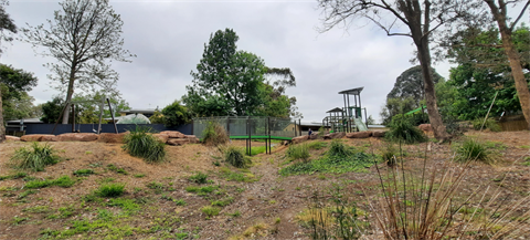 Danielle reserve, looking to the mall bridge connecting the play equipment