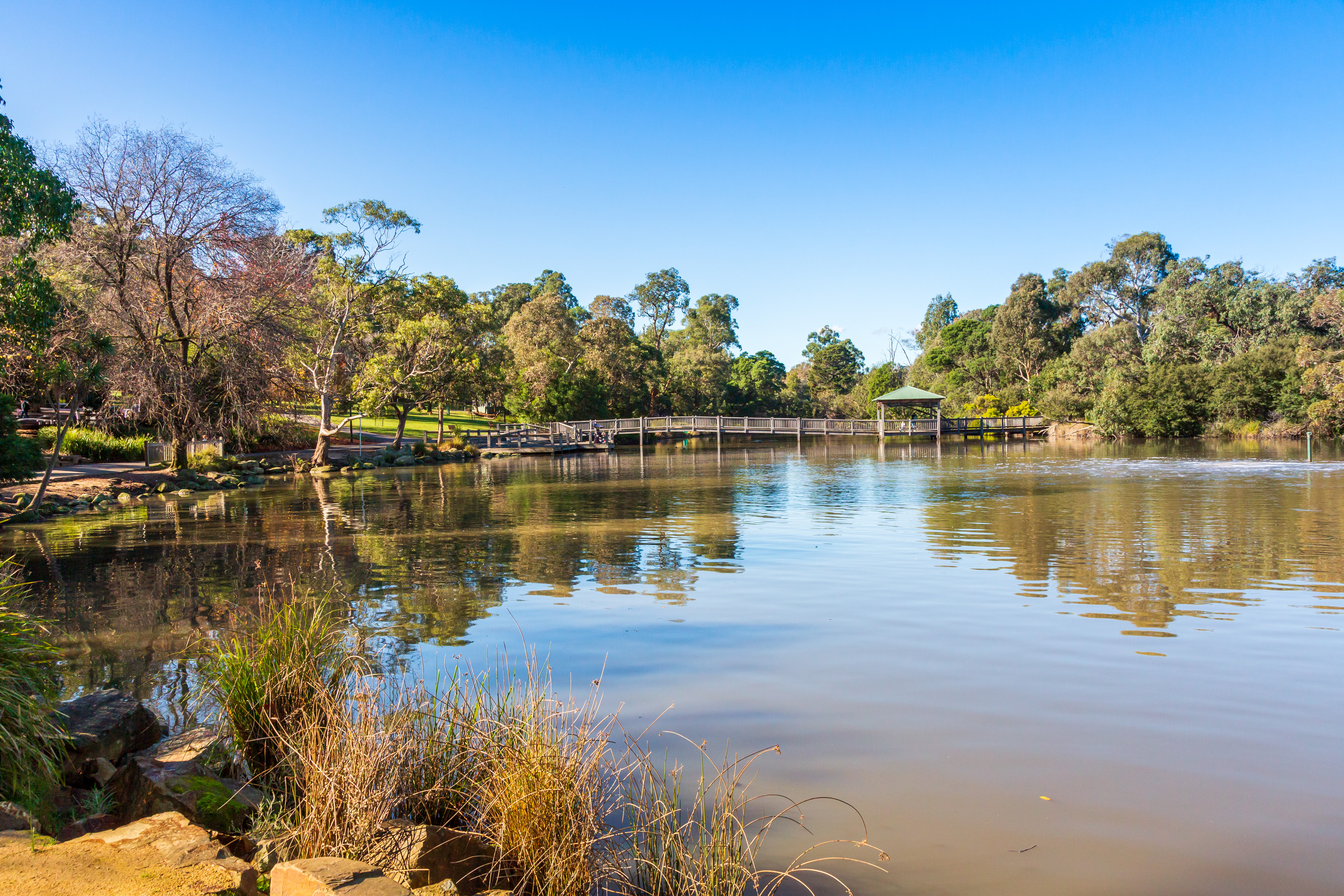 Looking at Ringwood Lake from the North end toward the bridge