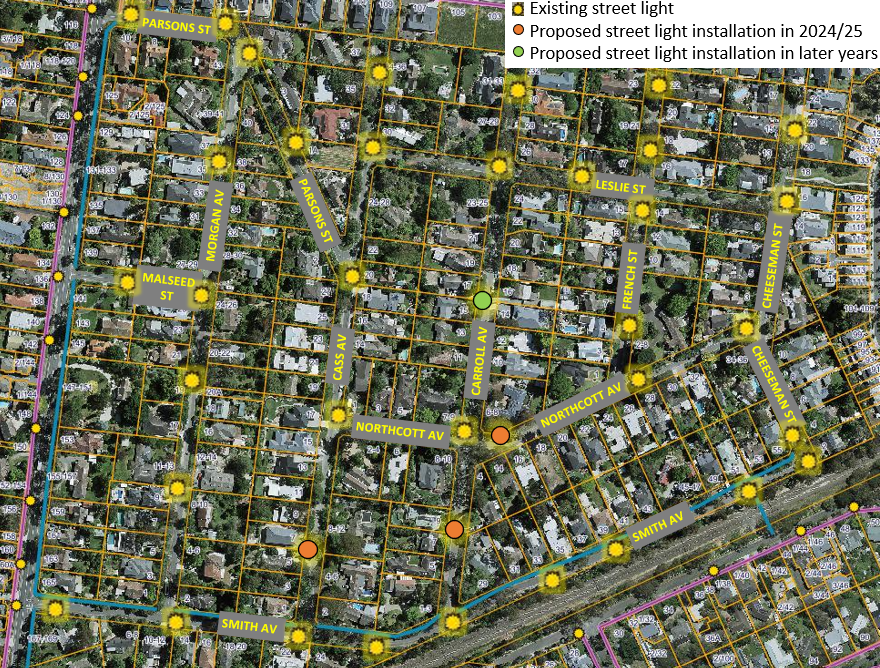 Croydon Golf Links Estate - Lighting installation aerial